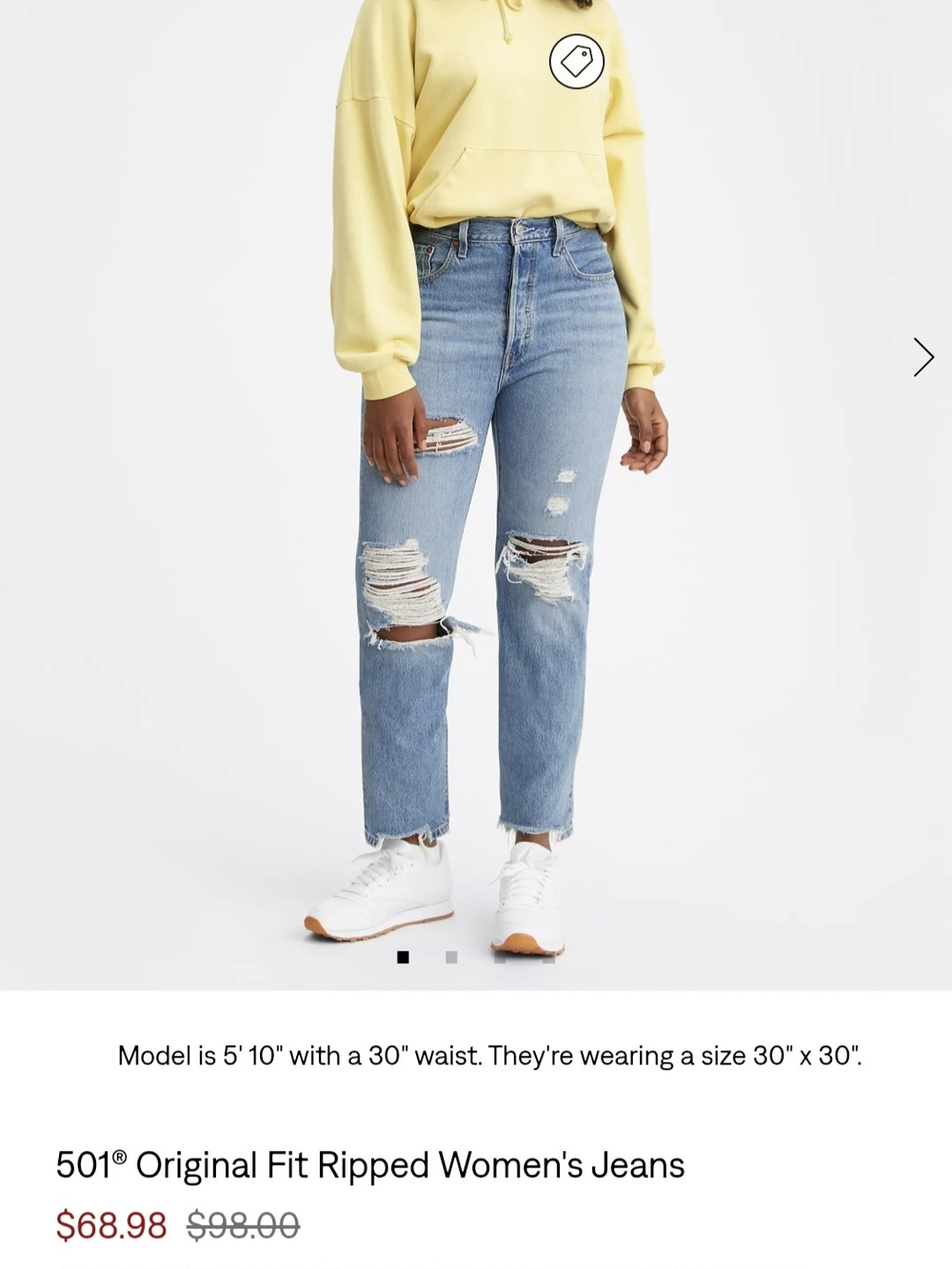 Levi's Light Blue Straight-Leg Ripped Women's Jeans